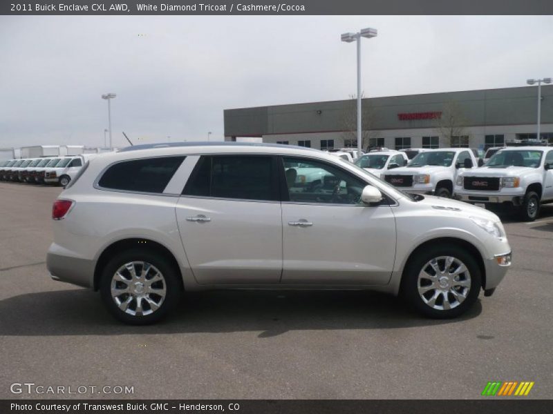 White Diamond Tricoat / Cashmere/Cocoa 2011 Buick Enclave CXL AWD