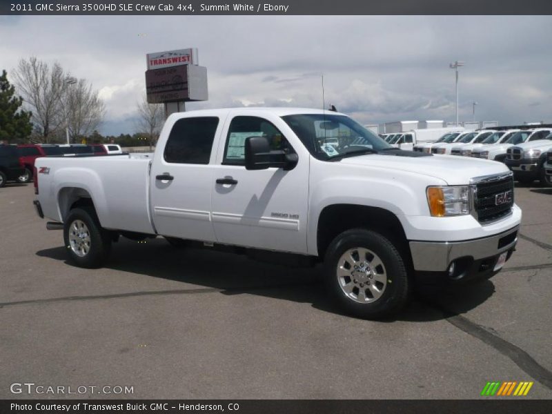 Summit White / Ebony 2011 GMC Sierra 3500HD SLE Crew Cab 4x4