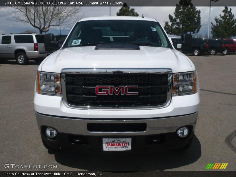 Summit White / Ebony 2011 GMC Sierra 3500HD SLE Crew Cab 4x4