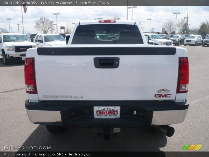 Summit White / Ebony 2011 GMC Sierra 3500HD SLE Crew Cab 4x4