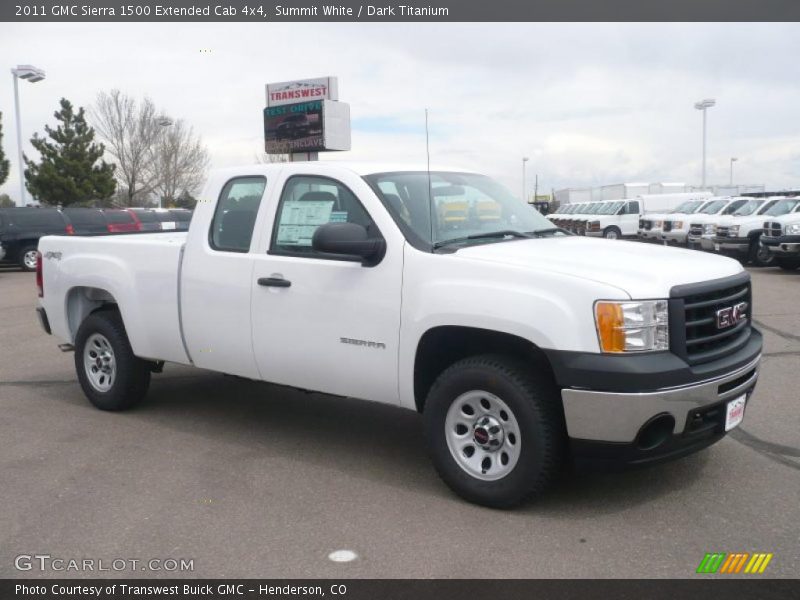 Summit White / Dark Titanium 2011 GMC Sierra 1500 Extended Cab 4x4