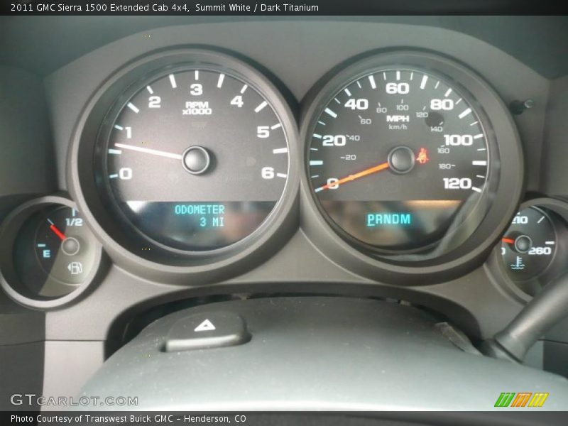 Summit White / Dark Titanium 2011 GMC Sierra 1500 Extended Cab 4x4