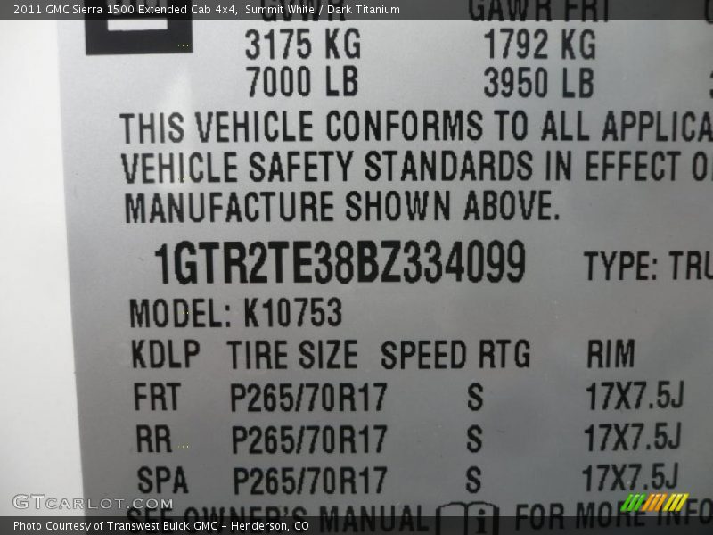 Summit White / Dark Titanium 2011 GMC Sierra 1500 Extended Cab 4x4