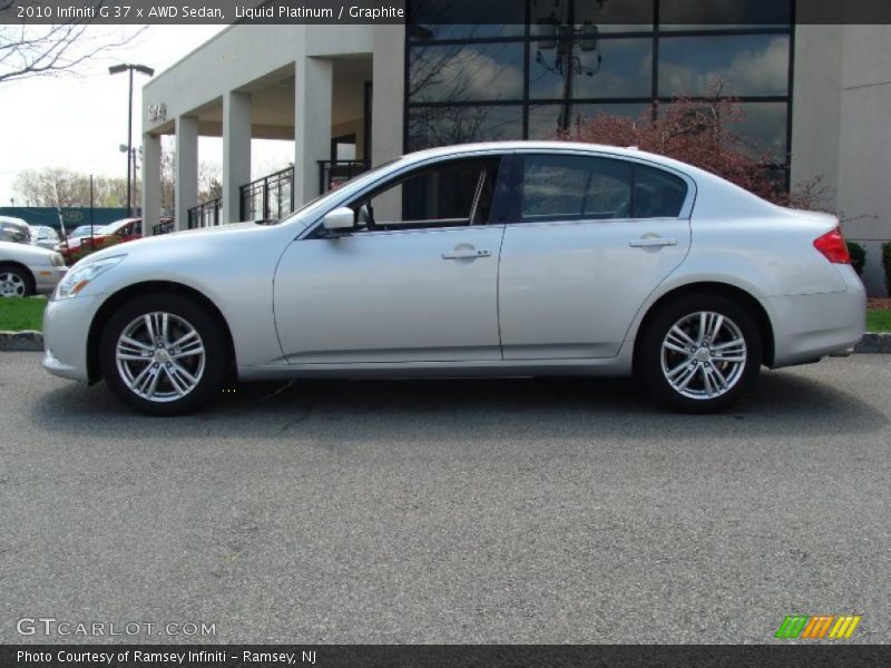 Liquid Platinum / Graphite 2010 Infiniti G 37 x AWD Sedan