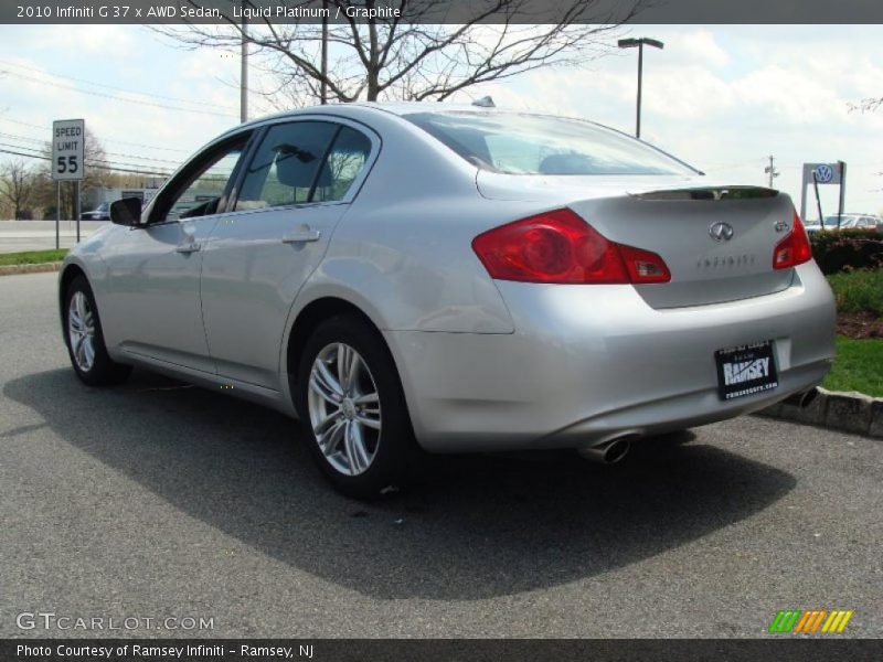 Liquid Platinum / Graphite 2010 Infiniti G 37 x AWD Sedan