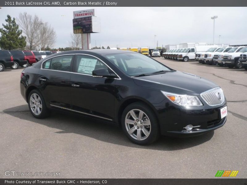 Carbon Black Metallic / Ebony 2011 Buick LaCrosse CXL AWD