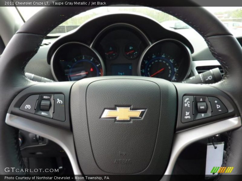 Taupe Gray Metallic / Jet Black 2011 Chevrolet Cruze LT