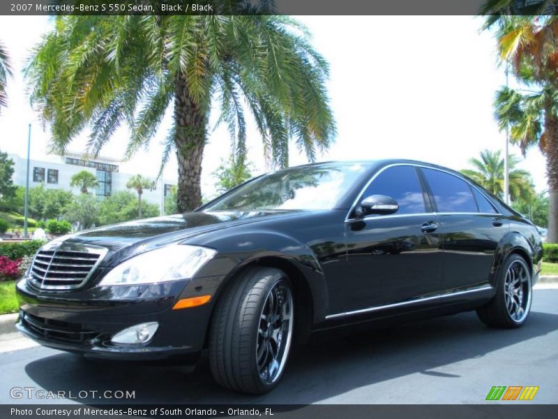 Black / Black 2007 Mercedes-Benz S 550 Sedan