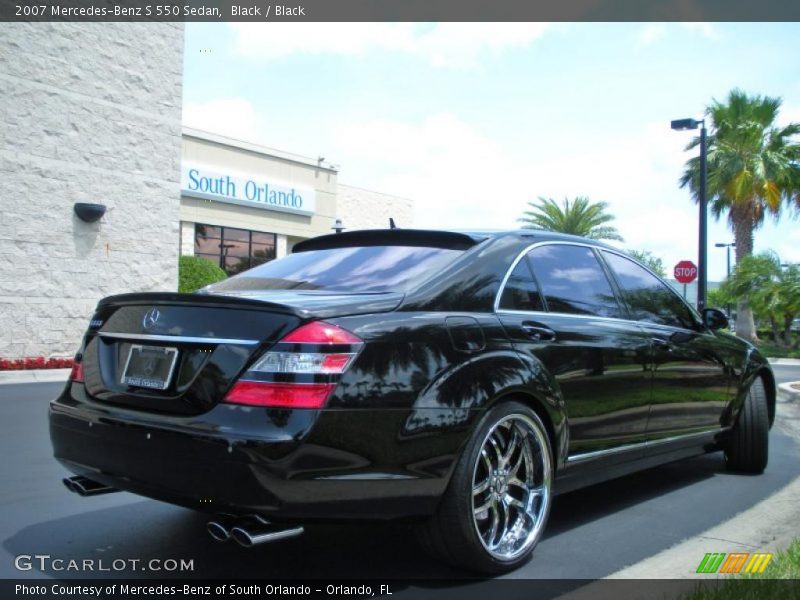 Black / Black 2007 Mercedes-Benz S 550 Sedan