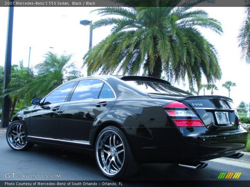 Black / Black 2007 Mercedes-Benz S 550 Sedan