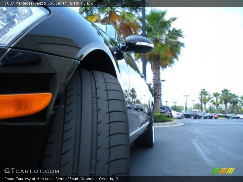 Black / Black 2007 Mercedes-Benz S 550 Sedan