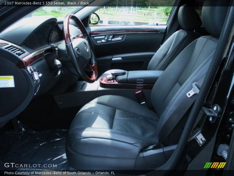 Black / Black 2007 Mercedes-Benz S 550 Sedan