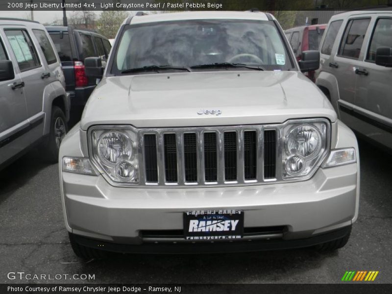 Light Graystone Pearl / Pastel Pebble Beige 2008 Jeep Liberty Limited 4x4