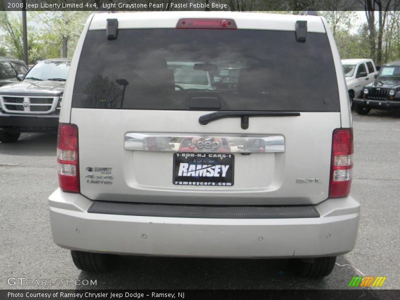 Light Graystone Pearl / Pastel Pebble Beige 2008 Jeep Liberty Limited 4x4