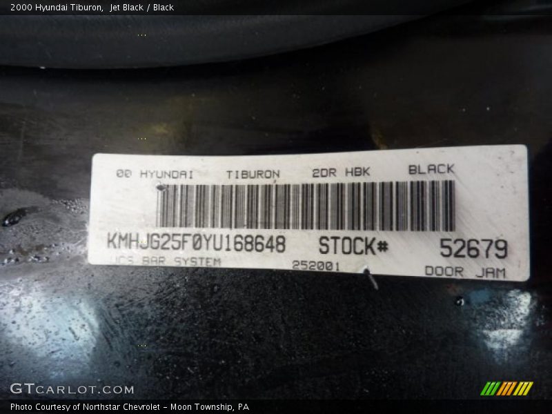 Jet Black / Black 2000 Hyundai Tiburon