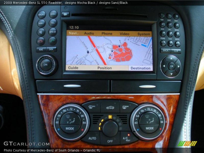 Navigation of 2009 SL 550 Roadster