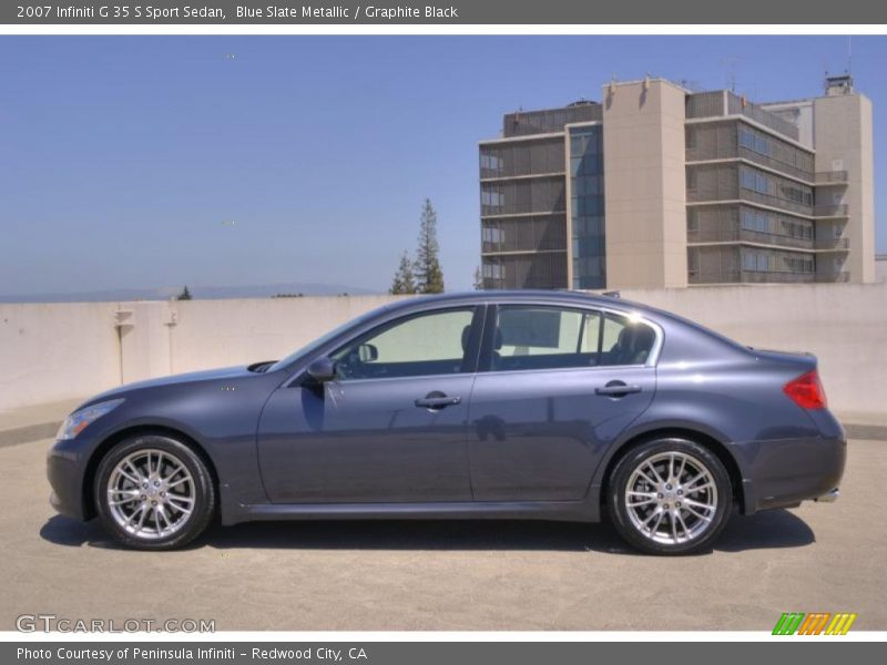 Blue Slate Metallic / Graphite Black 2007 Infiniti G 35 S Sport Sedan