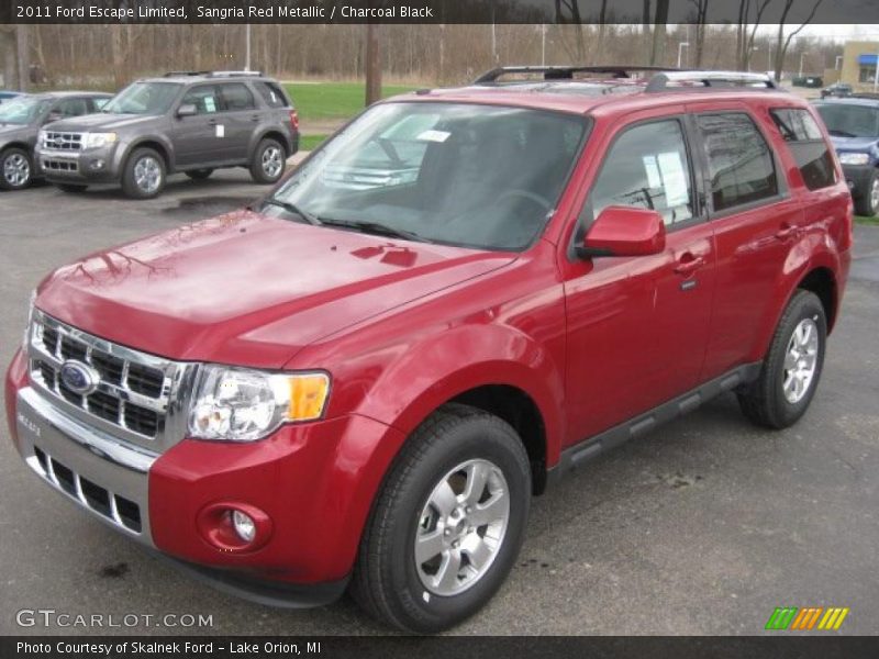 Sangria Red Metallic / Charcoal Black 2011 Ford Escape Limited