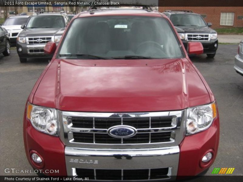 Sangria Red Metallic / Charcoal Black 2011 Ford Escape Limited