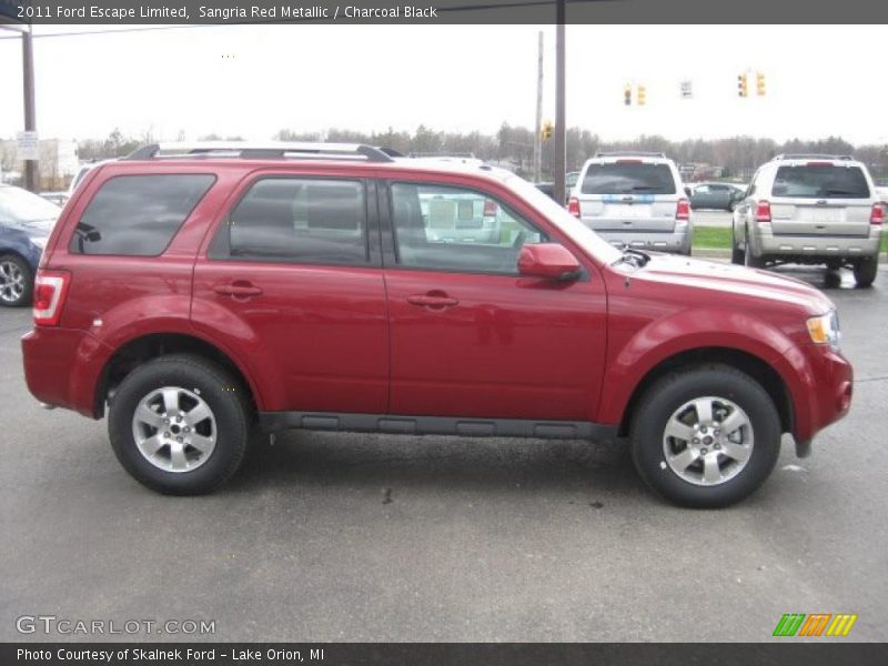 Sangria Red Metallic / Charcoal Black 2011 Ford Escape Limited