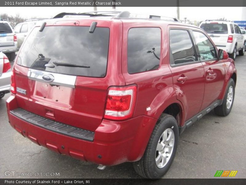 Sangria Red Metallic / Charcoal Black 2011 Ford Escape Limited