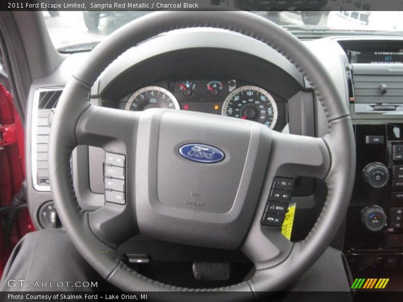 Sangria Red Metallic / Charcoal Black 2011 Ford Escape Limited