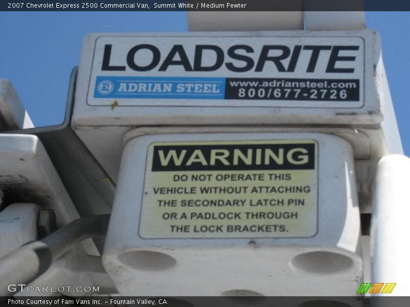 Summit White / Medium Pewter 2007 Chevrolet Express 2500 Commercial Van