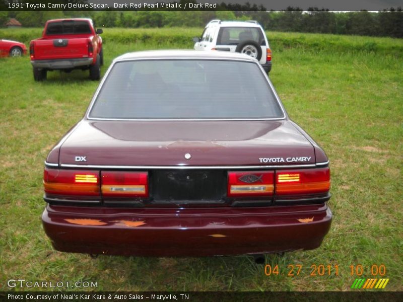 Dark Red Pearl Metallic / Dark Red 1991 Toyota Camry Deluxe Sedan