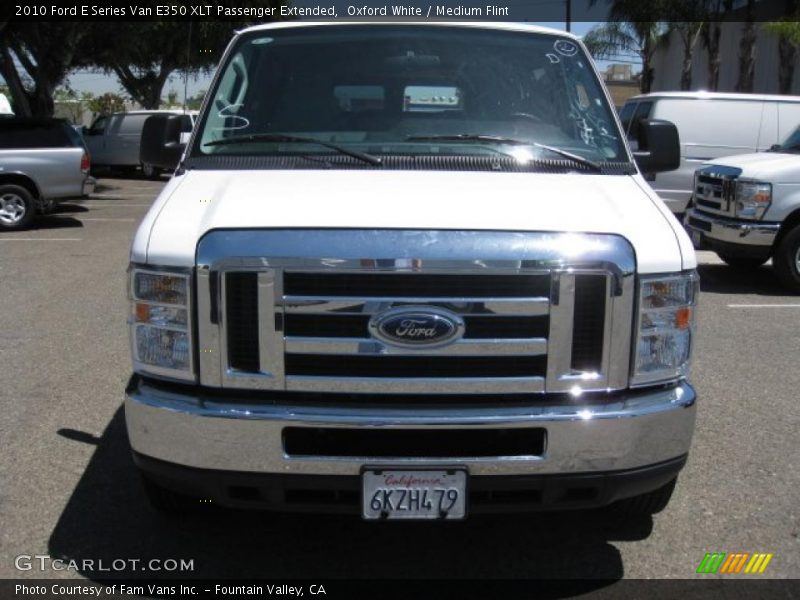 Oxford White / Medium Flint 2010 Ford E Series Van E350 XLT Passenger Extended