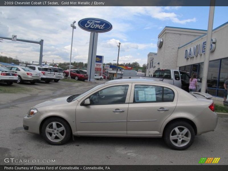 Gold Mist Metallic / Ebony 2009 Chevrolet Cobalt LT Sedan