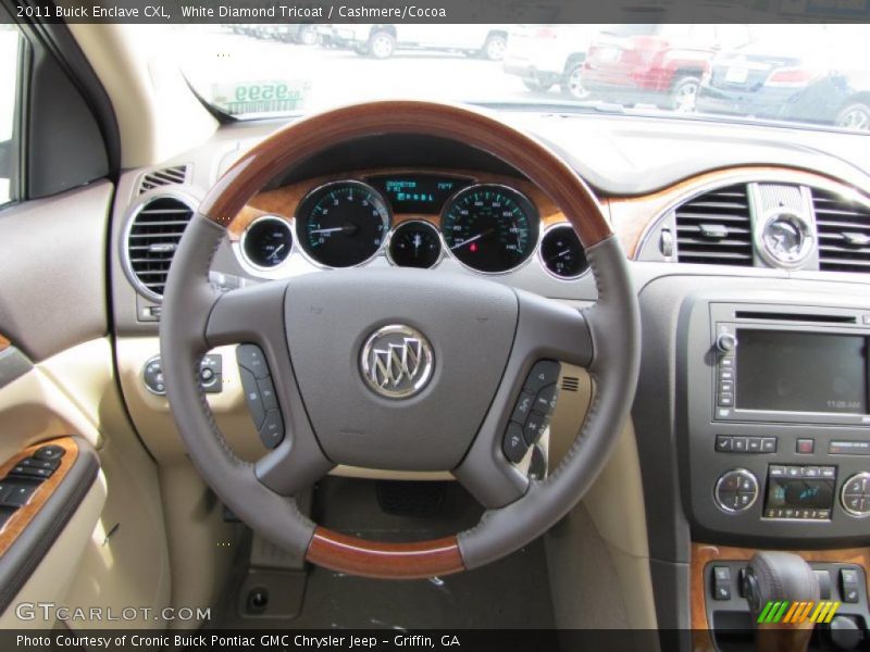 White Diamond Tricoat / Cashmere/Cocoa 2011 Buick Enclave CXL