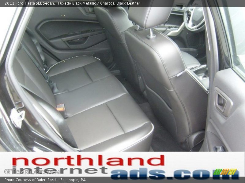 Tuxedo Black Metallic / Charcoal Black Leather 2011 Ford Fiesta SEL Sedan