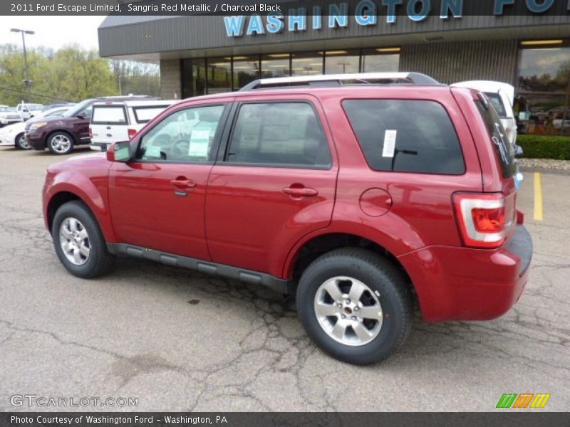 Sangria Red Metallic / Charcoal Black 2011 Ford Escape Limited