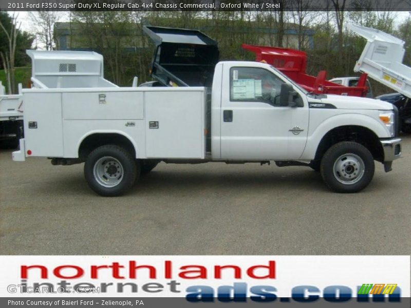 Oxford White / Steel 2011 Ford F350 Super Duty XL Regular Cab 4x4 Chassis Commercial