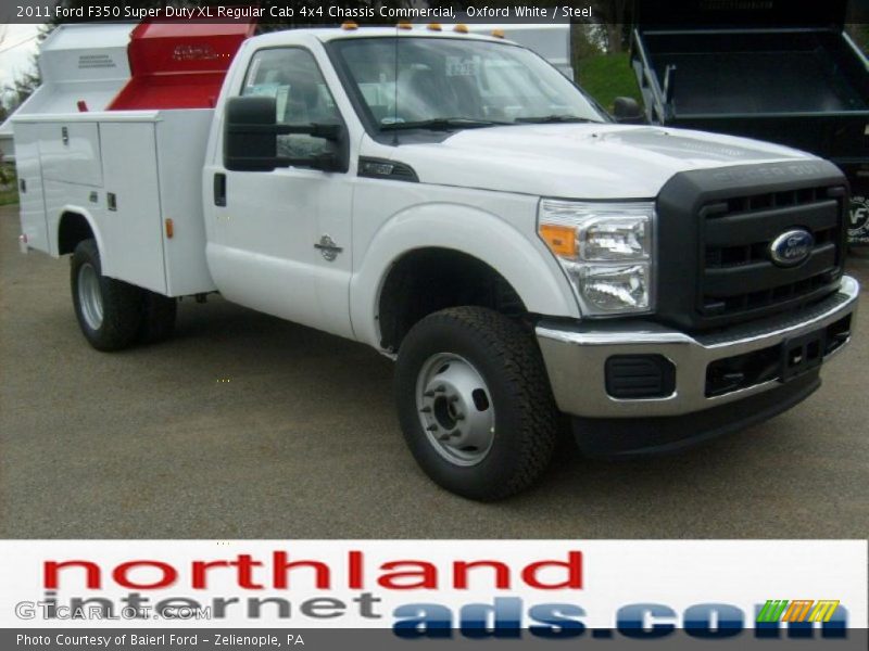 Oxford White / Steel 2011 Ford F350 Super Duty XL Regular Cab 4x4 Chassis Commercial