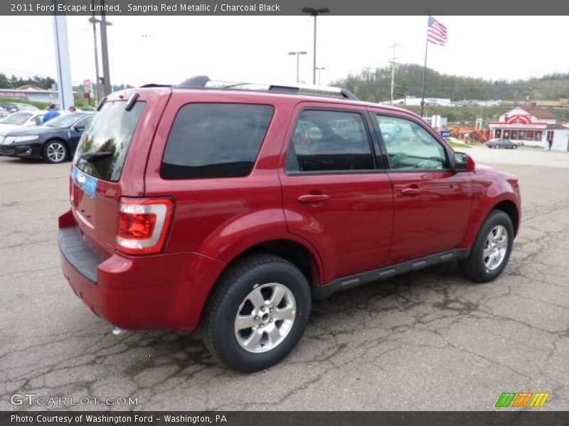 Sangria Red Metallic / Charcoal Black 2011 Ford Escape Limited