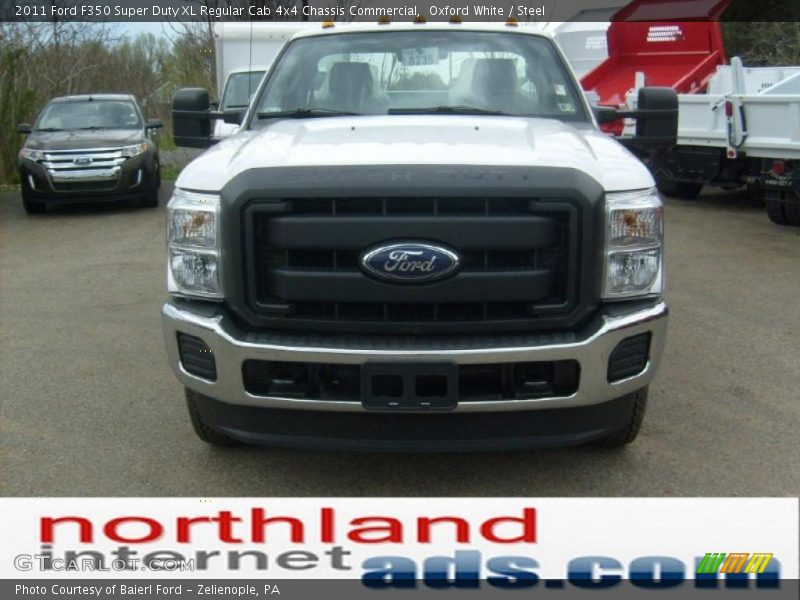 Oxford White / Steel 2011 Ford F350 Super Duty XL Regular Cab 4x4 Chassis Commercial