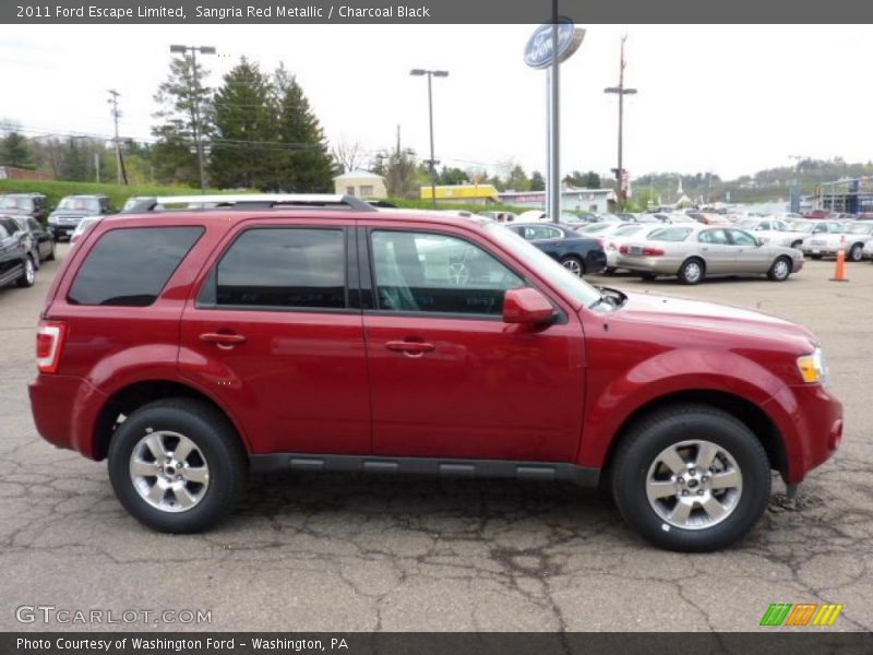 Sangria Red Metallic / Charcoal Black 2011 Ford Escape Limited