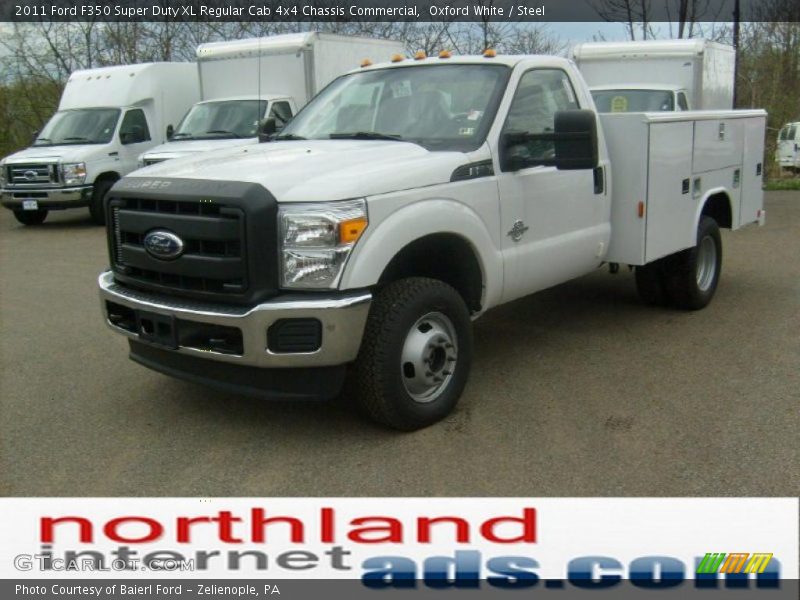 Oxford White / Steel 2011 Ford F350 Super Duty XL Regular Cab 4x4 Chassis Commercial