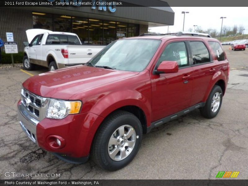 Sangria Red Metallic / Charcoal Black 2011 Ford Escape Limited