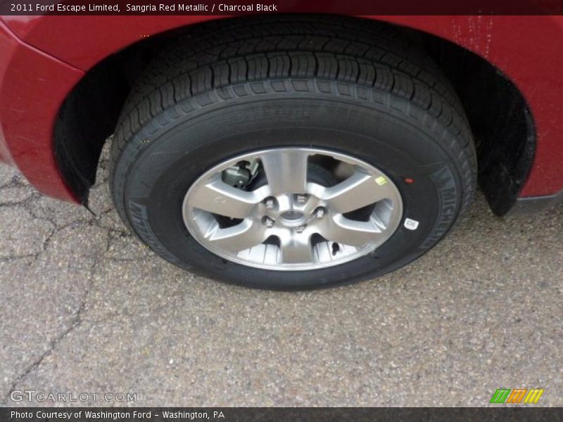 Sangria Red Metallic / Charcoal Black 2011 Ford Escape Limited