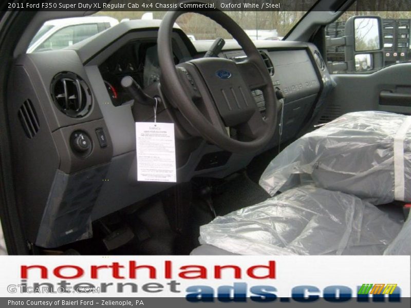 Oxford White / Steel 2011 Ford F350 Super Duty XL Regular Cab 4x4 Chassis Commercial
