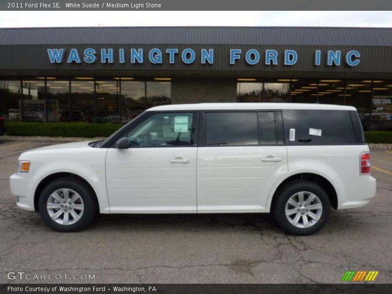 White Suede / Medium Light Stone 2011 Ford Flex SE