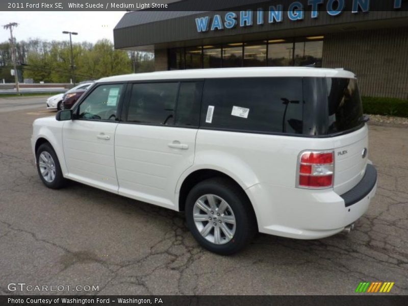 White Suede / Medium Light Stone 2011 Ford Flex SE