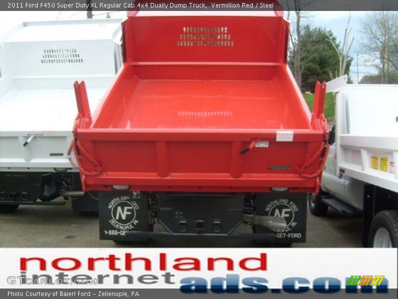 Vermillion Red / Steel 2011 Ford F450 Super Duty XL Regular Cab 4x4 Dually Dump Truck