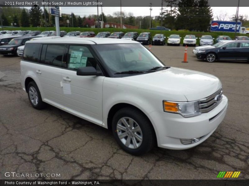 White Suede / Medium Light Stone 2011 Ford Flex SE