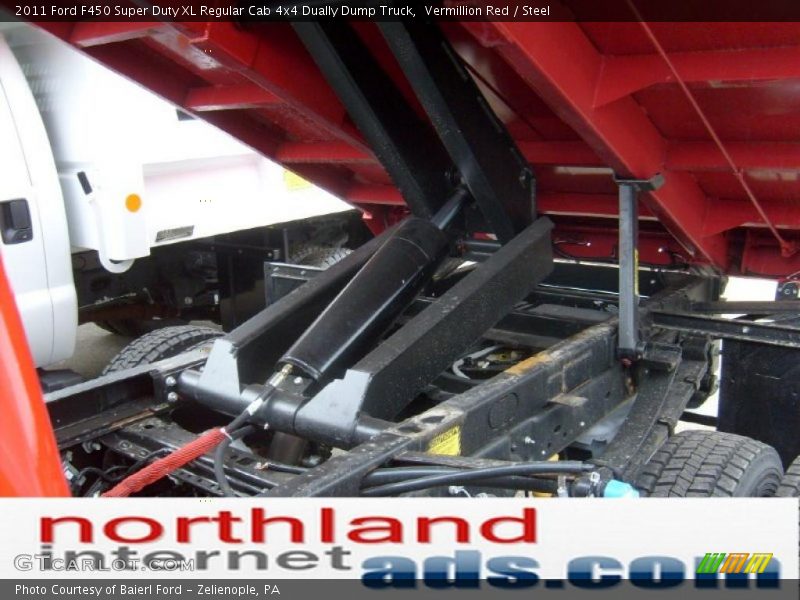 Vermillion Red / Steel 2011 Ford F450 Super Duty XL Regular Cab 4x4 Dually Dump Truck