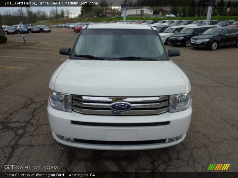 White Suede / Medium Light Stone 2011 Ford Flex SE