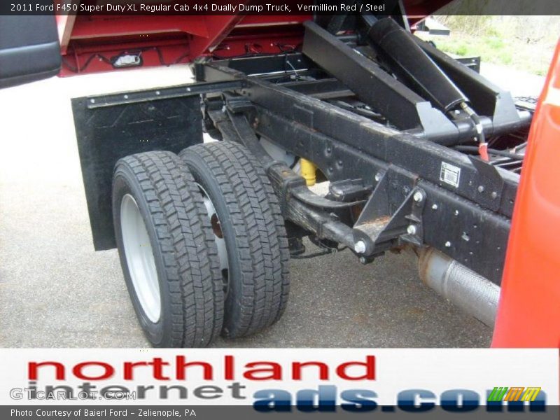 Vermillion Red / Steel 2011 Ford F450 Super Duty XL Regular Cab 4x4 Dually Dump Truck