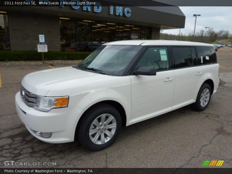 White Suede / Medium Light Stone 2011 Ford Flex SE